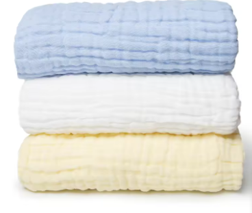 Six Layers Organic Muslin Crinkle Baby Blanket